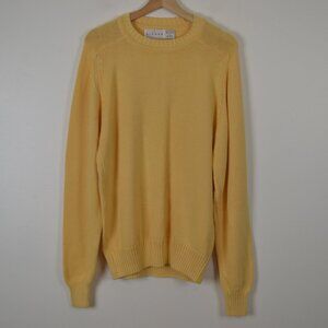 Vintage Algner Mens L Cotton Pullover Knit Sweater Stretch Ribbed Made In USA